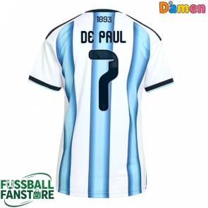 Argentinien Rodrigo De Paul #7 Replik Heimtrikot Damen WM 2026 Kurzarm